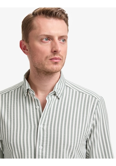 Pierre Cardin Erkek Haki Gömlek Desenli 50320859-vr027
