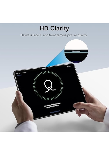 Apple İpad Pro 13 İnç 2025 M5 A3360-a3361 İle Uyumlu Temperli Kırılmaz Cam Ekran Koruyucu
