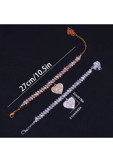 Oldfriend Premium Kalp Bileklik 3 Parça Set Renkli Trendy Plaj Tatil Hediye Diğer