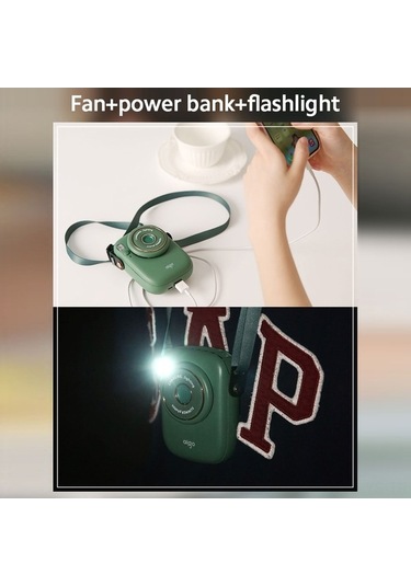 Yunboo Aigo Agf-05 Taşınabilir Boyun Fanı - 3 Kademeli Ayarlanabilir Rüzgar, 1800mah Pil Ve Led Işık Pembe Pembe Pembe