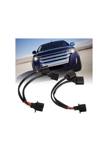 Youtek 2 Adet H13/9008 Truck Ve Pickup İçin Led Far Kablosu, Erkekten Dişeye Çevirici, Tekden İkiye Bölücü, Plug & Play, Uzun Ömürlü Bakır Çekirdekli Bağlantı