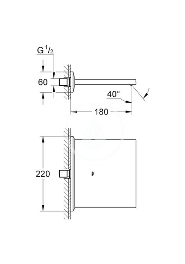 Grohe Banyo ve Duş İçin Allure Brilliant Cascade Çıkış Ucu - 1331 Beyaz