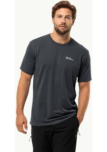 Jack Wolfskin Vonnan S/s T M Erkek T-shirt-28382-siyah Siyah