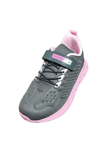 Lafonten Kids Günlük Anatomik Taban Çok Hafif Kız Sneaker Kaymaz Taban Rahat Spor Ayakkabı Füme Pembe Füme - Pembe