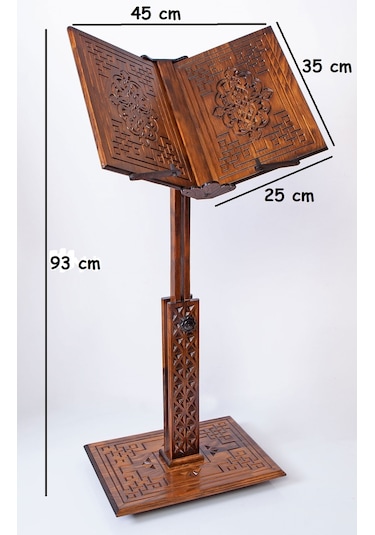 Yüksekliği Ayarlanabilir Ahşap Asansörlü Rahle+ MOTİFLİ