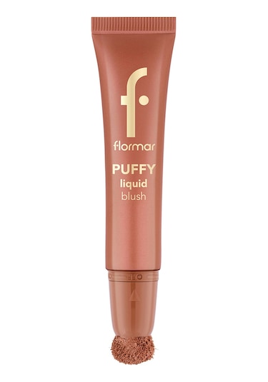 Flormar Puffy Liquid Nemlendirici Etkili & Parlak Bitişli Sünger Aplikatörlü Likit Allık 003 Rosy Glow