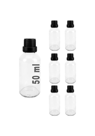 Digithome 6 Lı 50 Ml Siyah Kilit Kapaklı Cam Zencefil Shot Şişesi Söz Nişan Hediyelik Kolonya Şişesi