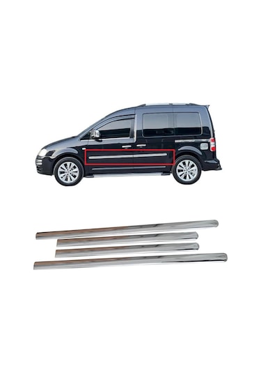 Vw Caddy 2003-2014 Yan Kapı Çıtası Krom 4 Prç. P.çelik
