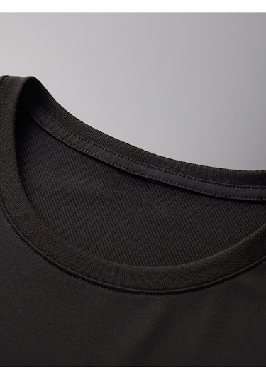 Nevermind Sevgili Kombini Tişört 2 Li Set Unisex Minimal Yüz Baskılı Çift T Siyah