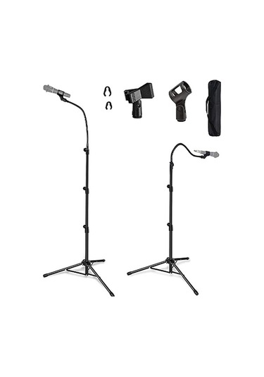 Pazly Bilgisayar Standı Mikrofon Zemin Standı, 180 Ayarlanabilir Klips, Kolay Kurulum, Çizilmeye Dayanıklı Metal Stand