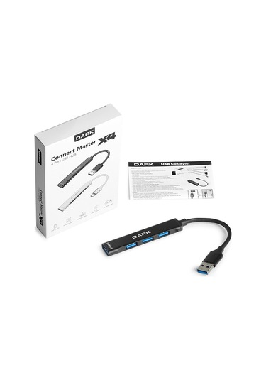 Dark Connect Master X4 Dk Ac Usb310 4Port Usb 3.0 Siyah Usb Çokl