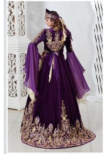 Ceyyiz Bindallı Kına Elbisesi 5 Parça Menekşe