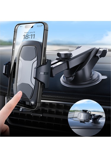 Tcherchı Yapışkan Pedli Ve Döndürülebilir Ayarlanabilir Araç Telefonu Tutucu