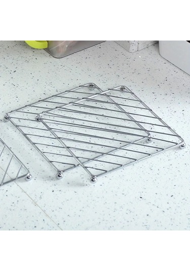 Willowhaven Silvery 4 Adet Paslanmaz Çelik Isıya Dayanıklı Ve Kaymaz Fritöz Altlığı