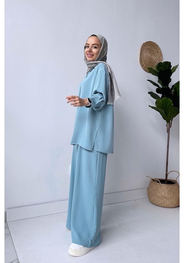 Kahijab Pearly Takım - Mavi