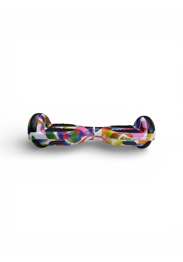 Elektrikli Kaykay Hoverboard Bluetooth Hoparlörlü 6.5 Inch Otomatik Akıllı Denge RS-S5 -Rainbow Mix