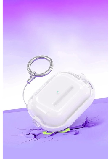 Apple Airpods Pro 3. Nesil İle Uyumlu Kılıf Kulaklık Dizayn Defens Case Şeffaf-beyaz