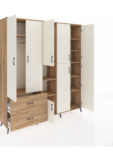 Hyperion Dolap 12 Raflı 2 Çekmeceli Tek Askılı 220x44x243 Çam-aytaşı/çam Aytası/atlas Çam Hyperion Dolap 12 Raflı 2 Çekmeceli Tek Askılı 220x44x243 Çam-aytaşı/çam Aytası/atlas Çam