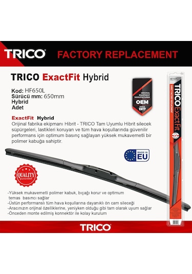 Trico Exactfıt Hybrıd Tek Silecek 650mm