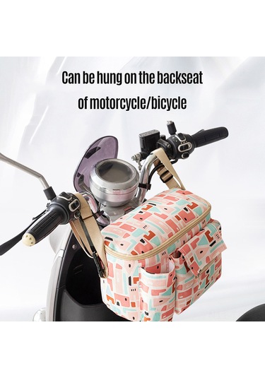 Dianziye Çok Amaçlı Su Geçirmez Organizer Çanta: Bebek Arabası, Bisiklet Ve Motosiklet İçin Ön/arka Saklama Çantası - Gri Gri