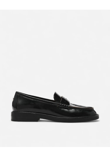 Steve Madden Adıson Black Leat Kadın Siyah Loafer Adıson
