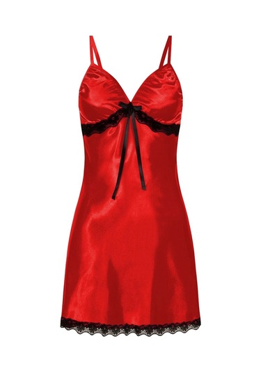 Sones Sling Lace Perspektif İç Çamaşırı Gecelik Kırmızı
