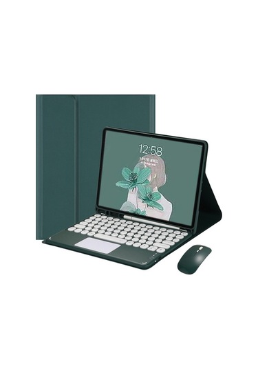 Dancemonkey 2021 iPad Uyumlu Pro 11 & Mini 6 İçin Yenilikçi Deri Kılıf - Kalem Yuvası İle, Bluetooth Dokunmatik Klavye