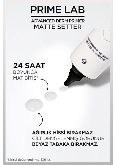 L'Oréal Paris Prime Lab Matte Setter Matlaştırıcı Makyaj Bazı
