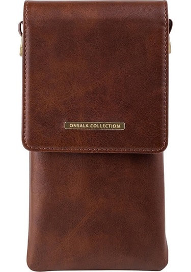 Onsala Boyun Askılı Cep Telefonu Kılıfı Evrensel Kahverengi 120