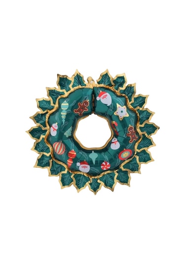 Yılbaşı Kapı Süsü Folyo Balon 80x67 Cm Çok Renkli