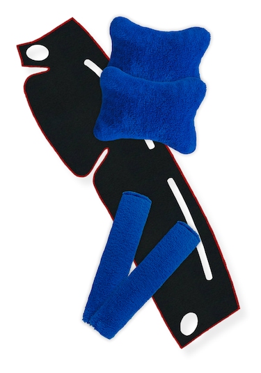 Hyundai Accent Yumurta Kasa 1996-2000 Torpido Halısı + 2 Li Oto Boyun Yastığı & Emniyet Kemer Pedi Siyah