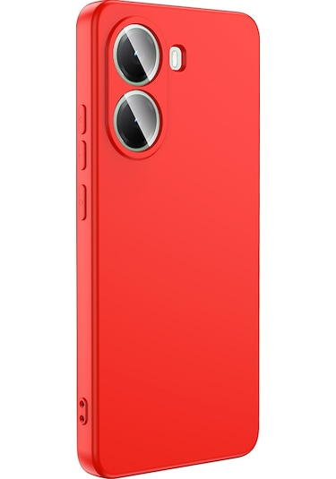 Xiaomi Poco X7 Pro Kılıf Mara Lansman İç Yüzeyi Kadife Kılıf Kırmızı