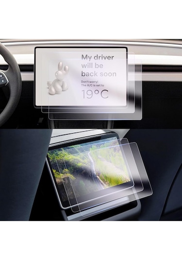 Tesla Model Y Juniper 2025 Ön Ve Arka Ekran 9h Nano Ekran Koruyucu Set