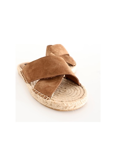 5in1Canpolat Bal Espadril Terlik 24112-bal Açık Kahverengi