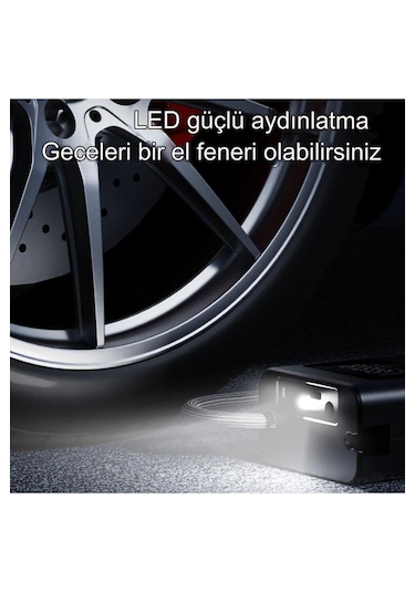 Ap66 Şarjlı Lastik Şişirme Pompası 150psı Hava Kompresörü 4000mah