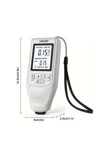 Honeybeeshop Anjkflur Hw400 Beyaz Dijital Araç Boya Kalınlık Ölçer Otomatik 0 2000um Hassas Ölçüm Aleti Oto Kaporta İnceleme