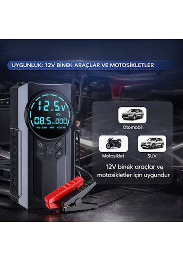 3000a Akıllı Takviye Kablosu 12v Güvenli Marş Destek Cihazı