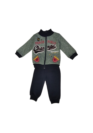 Erkek Çocuk Alt Üst Takım Yeşil Fermuarlı Alt Laci Yeşil