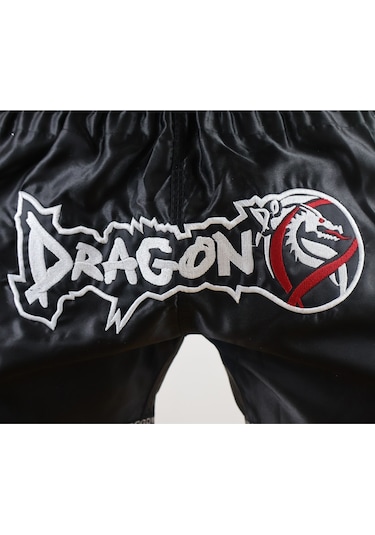 Dragondo Mt3035 Muaythai Şortu Neon Kick Boks Şortu Siyah