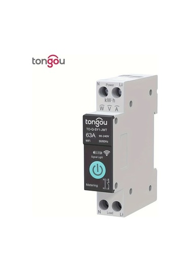 Motion003 1 Adet Tuya Wifi Akıllı Anahtar Kesici Siyah Ölçümlü 63a Kablosuz Uzaktan Kuman