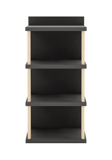 Çok Amaçlı 4 Raflı Ayakkabılık, Banyo, Mutfak Düzenleyici Organizer Antrasit Gri Antrasit - Gri