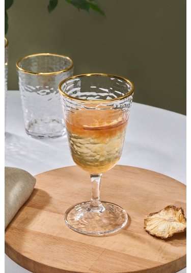 Karaca Akroma Transparent Kadeh 360 Ml Gold