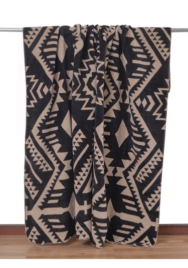 Neeco Pamuklu Çift Kişilik Battaniye Bej