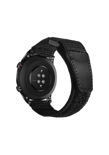 Samsung Uyumlu Galaxy Watch 42mm 20mm Magic Nylon Frm Kordon Siyah