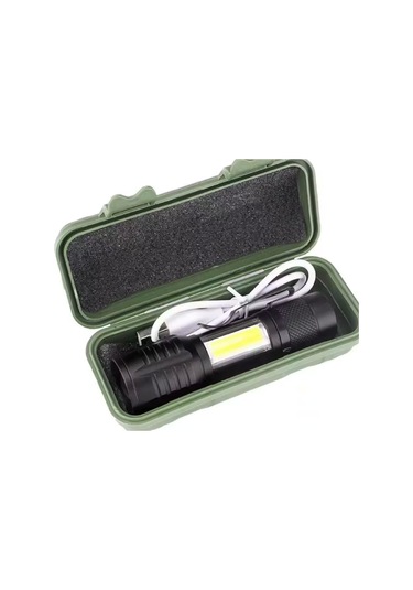 Wison Ws-5454 Taktik El Feneri Usb Şarj Edilebilir Kamp Feneri Cob Zumlanabilir Mini Taşınabilir El Feneri Çok Renkli