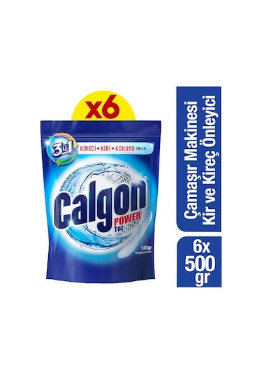 Calgon Çamaşır Makinesi Kireç Önleyici Toz 500 Gr X 6 Adet