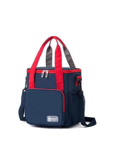 Novahub Koyu Mavi Kadın Öğle Yemeği Yiyecek Kutusu Çantası Moda Yalıtımlı Termal Gıda Piknik Öğle Yemeği Çantaları Kadın Çocuk Erkek Soğutucu Tote Çanta Kılıf Koyu Mavi Koyu Mavi