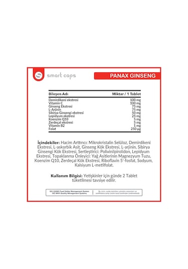 Smartcaps Panax Ginseng Korean 60 Tablet