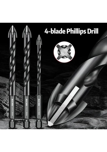 Besthome1 4'lü Seramik-cam Matkap Ucu Seti 6-12mm , Yüksek Performanslı Delme Çözümü