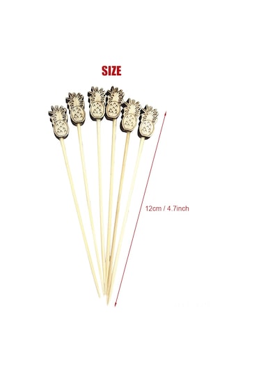 Konesam 100 Adet Bambü Kokteyl Çubuğu - Sarı Gülümseyen Desenli Meyve, Sandviç Ve Tatlı Çubuğu - Güvenli Ve Şık Partiler İçin Diğer